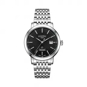 罗马表/Roamer 信心经典天文台II自动系列 全实心不锈钢表壳 瑞士天文台认证自动机械机芯 102600-41-55-10