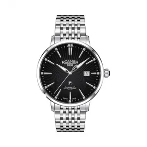 罗马表/Roamer 信心经典天文台III系列 全实心不锈钢表壳 瑞士全自动机械机芯 103600-41-59-10