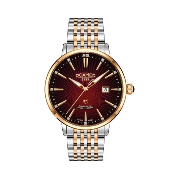 罗马表/Roamer 信心经典天文台III系列 全实心不锈钢表壳 瑞士全自动机械机芯 103600-49-69-10