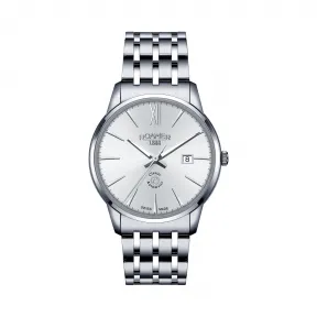 罗马表/Roamer 信心经典纤薄自动系列 全实心不锈钢表壳 瑞士超薄全自动机械机芯 112609-41-13-10