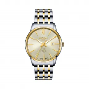 罗马表/Roamer 信心经典纤薄自动系列 全实心不锈钢表壳 瑞士超薄全自动机械机芯 112609-47-23-10