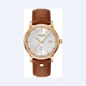 罗马表/Roamer 信心纤薄II自动系列 全实心不锈钢表壳 瑞士超薄全自动机械机芯 113609-49-15-01