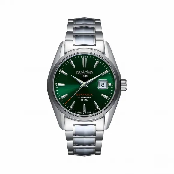 罗马表/Roamer 海岩系列 全实心不锈钢表壳 瑞士全自动机械机芯 210633-41-75-20