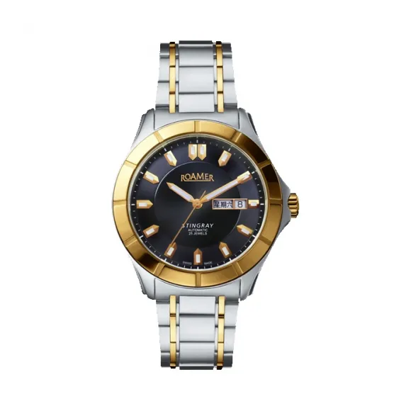 罗马表/Roamer 黄貂鱼自动系列 PVD真空离子电镀或全实心不锈钢表壳 瑞士全自动机械机芯 408637-47-55-40