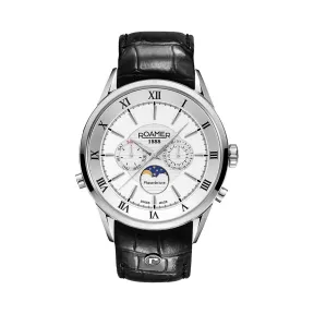 罗马表/Roamer 睿星系列新款 实心精钢表壳 瑞士多功能石英机芯 508821-41-13-05