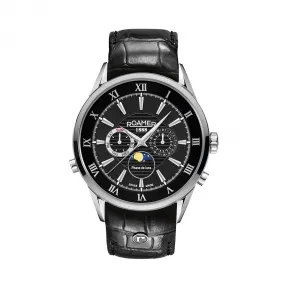 罗马表/Roamer 睿星系列新款 实心精钢表壳 瑞士多功能石英机芯 508821-41-53-05