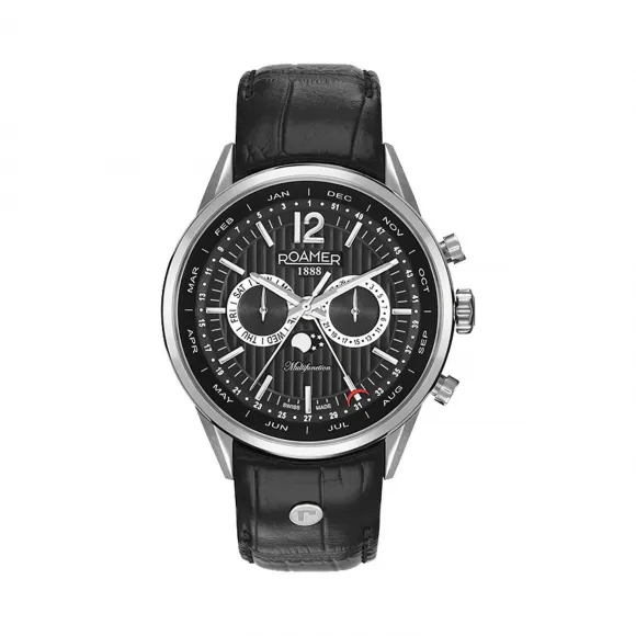 罗马表/Roamer 睿星月相多功能系列 不锈钢表壳 瑞士优质多功能石英机芯 508822-41-54-05
