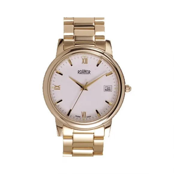 罗马表/Roamer 新经典石英系列 PVD真空离子电镀或全实心不锈钢表壳 瑞士高级石英机芯 508933-48-23-50