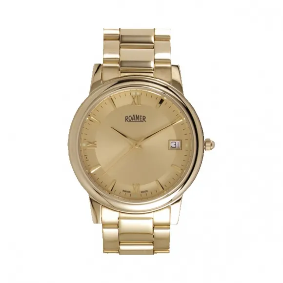 罗马表/Roamer 新经典石英系列 PVD真空离子电镀或全实心不锈钢表壳 瑞士高级石英机芯 508933-48-33-50