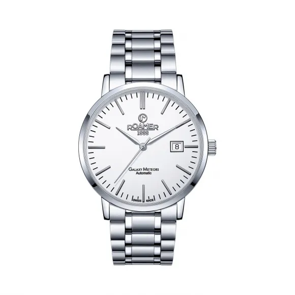 罗马表/Roamer 银河流星系列 全实心不锈钢表壳 瑞士全自动机械机芯 533633-41-15-50