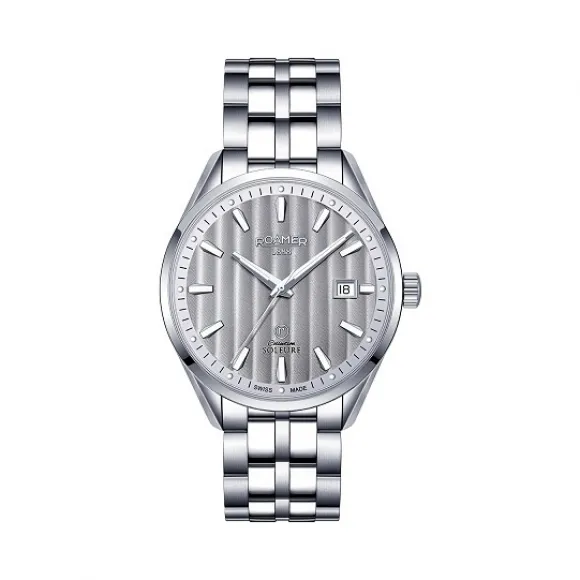 罗马表/Roamer 索洛图恩II 全实心不锈钢表壳 瑞士全自动机械机芯 546660-41-15-50