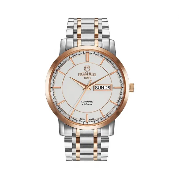 罗马表/Roamer 瑞美IV系列 全实心不锈钢表壳 瑞士全自动机械机芯 570637-49-65-50