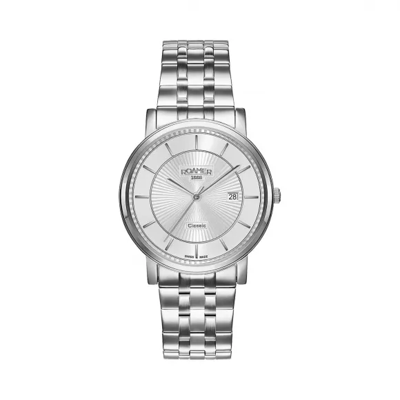 罗马表/Roamer 经典系列 不锈钢表壳 瑞士优质石英机芯 709856-41-17-70