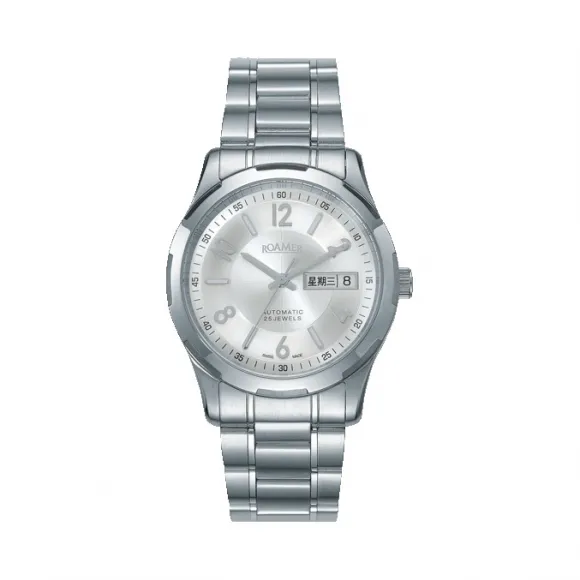罗马表/Roamer “R”型自动系列 PVD真空离子电镀或全实心不锈钢表壳 瑞士全自动机械机芯 711637-41-14-70