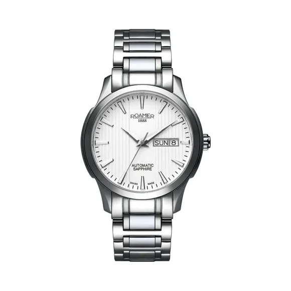 罗马表/Roamer 迈凯莱EOS系列 全实心不锈钢表壳 瑞士全自动机械机芯 716637-41-15-70