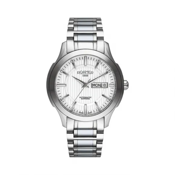 罗马表/Roamer 迈凯莱EOS系列 全实心不锈钢表壳 瑞士全自动机械机芯 716637-41-19-70
