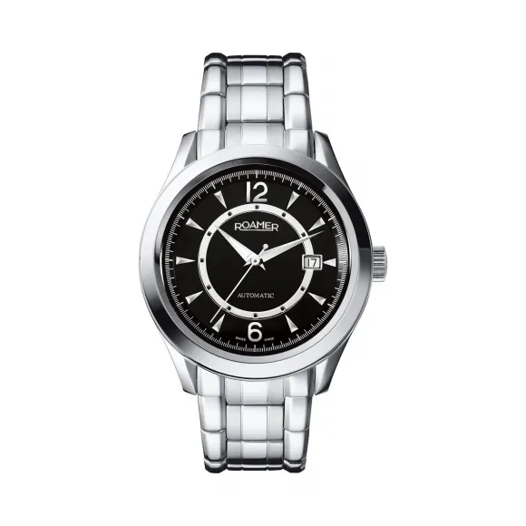 罗马表/Roamer 五行太阳家族系列-木星 全实心不锈钢表壳 瑞士全自动机械机芯 931637-41-54-90