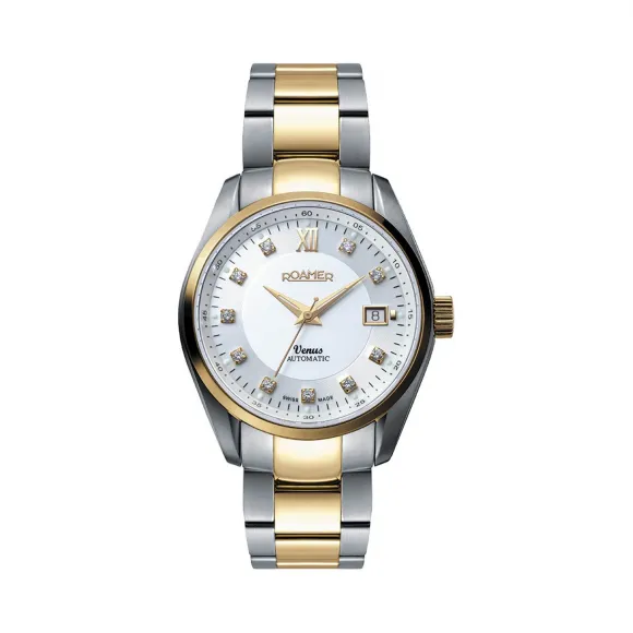 罗马表/Roamer 五行太阳家族系列-金星 全实心不锈钢表壳 瑞士全自动机械机芯 932637-47-29-90