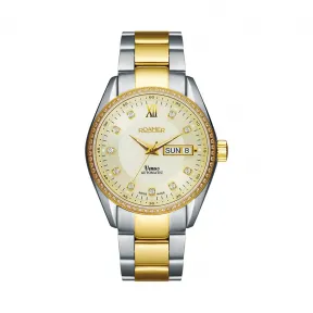 罗马表/Roamer 五行太阳家族系列-金星 全实心不锈钢表壳 瑞士全自动机械机芯 932637-47-39-91