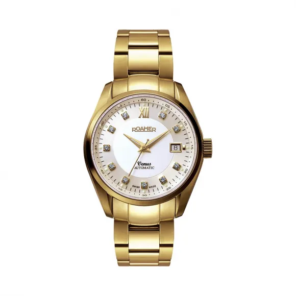 罗马表/Roamer 五行太阳家族系列-金星 全实心不锈钢表壳 瑞士全自动机械机芯 932637-48-29-90