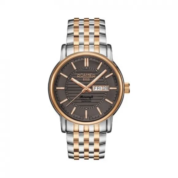 罗马表/Roamer 五行太阳系列家族-水星 PVD真空离子电镀或全实心不锈钢表壳 瑞士自动机械机芯 933561-41-13-90