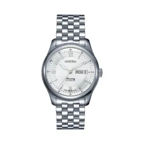 罗马表/Roamer 五行太阳家族系列-水星 全实心不锈钢表壳 瑞士全自动机械机芯 933637-41-13-90