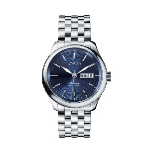 罗马表/Roamer 五行太阳家族系列-水星 全实心不锈钢表壳 瑞士全自动机械机芯 933637-41-45-90