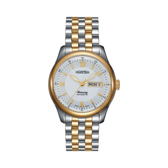 罗马表/Roamer 五行太阳家族系列-水星 全实心不锈钢表壳 瑞士全自动机械机芯 933637-47-23-90