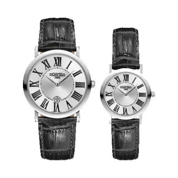 罗马表/Roamer 梦幻众星对表系列 不锈钢表壳 瑞士优质超薄石英机芯 934000-41-11SE