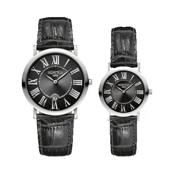 罗马表/Roamer 梦幻众星对表系列 不锈钢表壳 瑞士优质超薄石英机芯 934000-41-51SE
