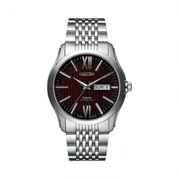 罗马表/Roamer 五行太阳家族系列-土星 全实心不锈钢表壳 瑞士全自动机械机芯 941637-41-63-90