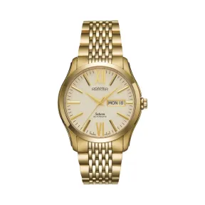 罗马表/Roamer 五行太阳系列家族-土星 全实心不锈钢表壳 瑞士全自动机械机芯 941637-48-33-90