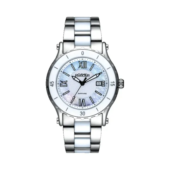 罗马表/Roamer 梦幻陶瓷家族～魅之纯 PVD真空离子电镀或全实心不锈钢表壳 瑞士优质石英机芯 942980-41-23-90