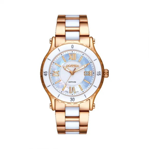 罗马表/Roamer 梦幻陶瓷家族～魅之纯 PVD真空离子电镀或全实心不锈钢表壳 瑞士优质石英机芯 942980-49-23-90