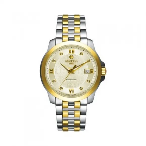 罗马表/Roamer 庆典系列 全实心不锈钢表壳 瑞士全自动机械机芯 945633-47-39-90