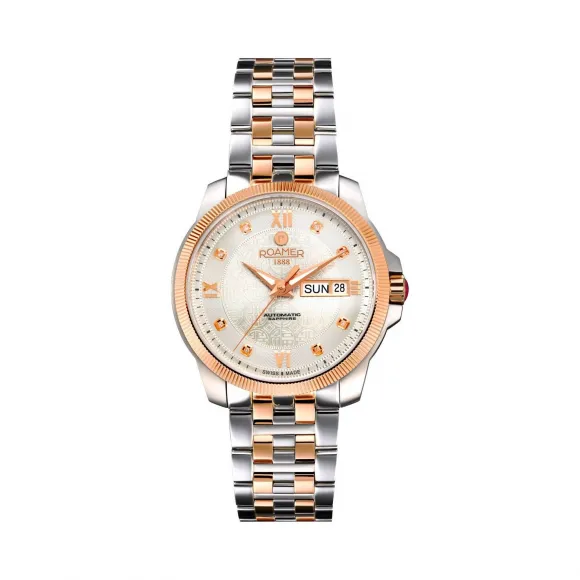 罗马表/Roamer 庆典I系列 全实心不锈钢表壳 瑞士全自动机械机芯 946637-49-19-90