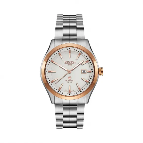 罗马表/Roamer 光辉岁月RD100系列 全实心不锈钢表壳 瑞士全自动机械机芯 951600-49-15-90
