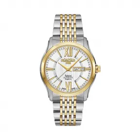 罗马表/Roamer 五行太阳系列家族-土星 全实心不锈钢表壳 瑞士全自动机械机芯 960637-47-13-90