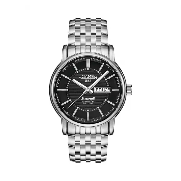 罗马表/Roamer 五行太阳家族系列-水星Ⅱ 全实心不锈钢表壳 瑞士全自动机械机芯 963637-41-55-90
