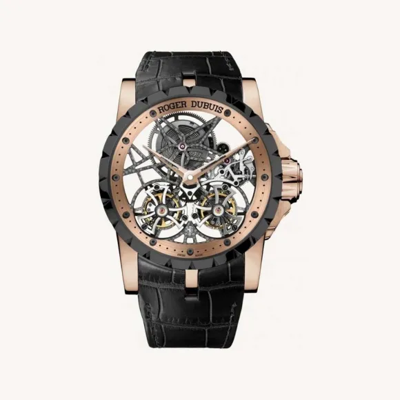 罗杰杜彼/RogerDubuis Excalibur 系列 45 MM 玫瑰金 手动机械机芯 男表 RDDBEX0253