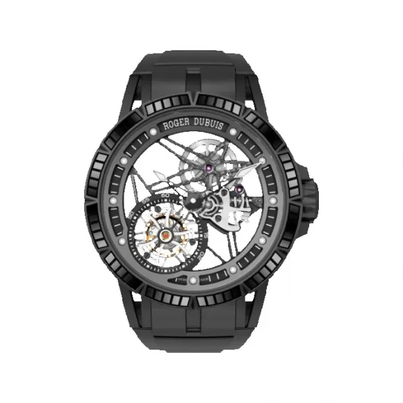 罗杰杜彼/RogerDubuis Skeleton flying tourbillon with gem-set rubber bezel | RDDBEX0531 RDDBEX0531