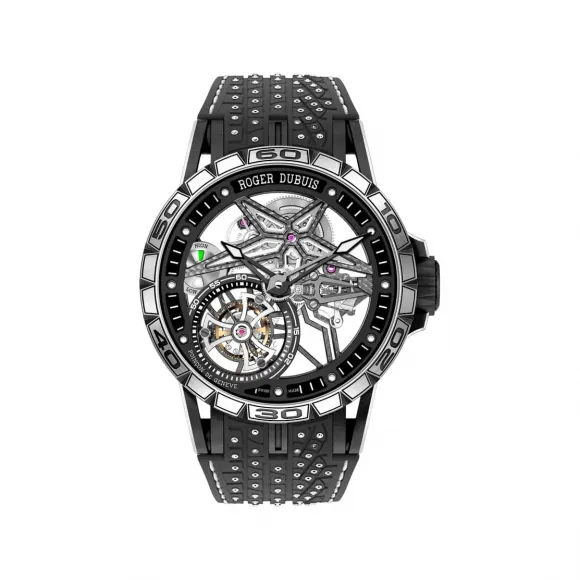 罗杰杜彼/RogerDubuis 王者竞速系列 黑色DLC涂层钛合金 45MM 男表 RDDBEX0753