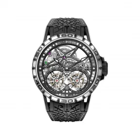 罗杰杜彼/RogerDubuis 王者竞速系列 黑色DLC涂层钛合金 47MM 男表 RDDBEX0805