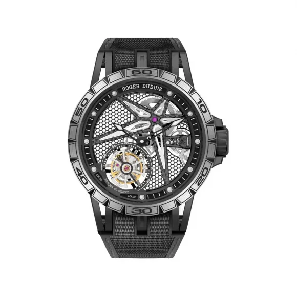 罗杰杜彼/RogerDubuis 王者竞速系列 黑色DLC涂层钛合金表壳 39MM 男表 RDDBEX0815