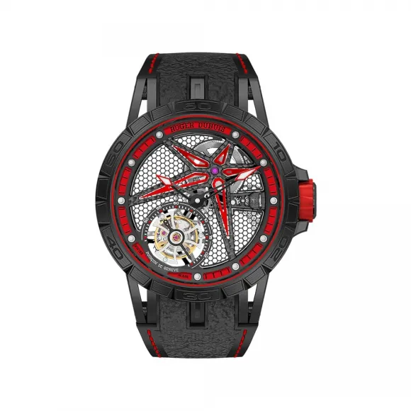 罗杰杜彼/RogerDubuis 王者竞速系列 黑色DLC涂层钛合金表壳 39MM 男表 RDDBEX0817