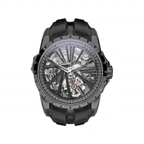 罗杰杜彼/RogerDubuis “超级腕表”系列 黑色DLC涂层钛合金表壳 45MM 男表 RDDBEX0841