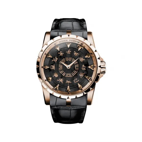 罗杰杜彼/RogerDubuis Knights of the round table Chinese zodiac 45MM玫瑰金腕表 RDDBEX0844