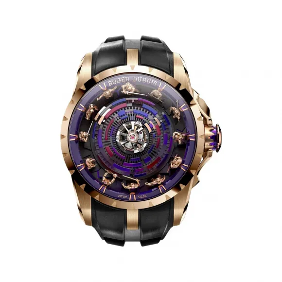 罗杰杜彼/RogerDubuis 圆桌骑士系列 45MM 玫瑰金 手动上链 RDDBEX1025