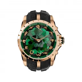 罗杰杜彼/RogerDubuis 圆桌骑士系列 45MM 玫瑰金 自动机械机芯 男表 RDDBEX1026