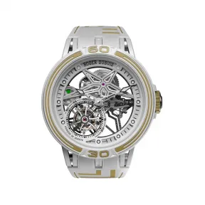 罗杰杜彼/RogerDubuis 王者竞速系列 45MM 白色MCF（矿物复合纤维材质）表壳  自动机械机芯 男表 RDDBEX1036